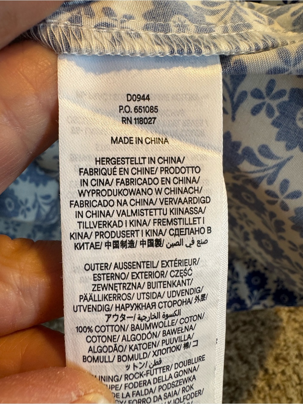 Boden Amber Cotton Midi Dress Blue Floral Smocked - 4P - Picture 6 of 7